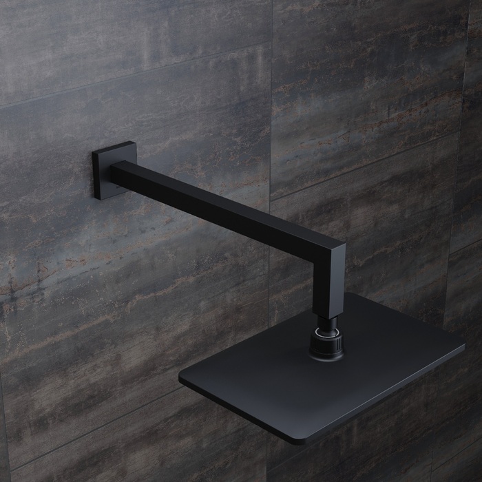 Фото товара на маркетплейсе yandex Кронштейн IDDIS Optima Home для верхнего душа в стену квадратный черный матовый OPH41BSi61